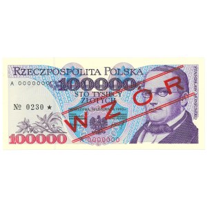 Third Republic, 100,000 zloty 1993 A - MODEL No. 0230