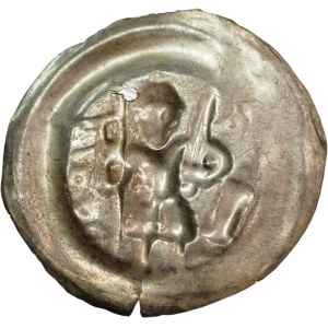 Leszek Biely (1202-27), brakteát, Krakov, rytier - RARE