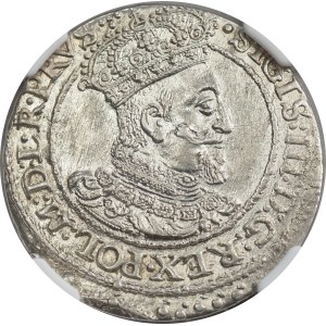 Sigismund III Vasa, Ort 1618, Gdańsk, MAPLE leaf - NGC MS61