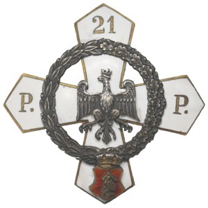 II RP, Officer's badge of the 21st Warsaw Infantry Regiment