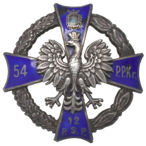 II RP, dôstojnícky odznak 54. pohraničného streleckého pluku, Tarnopol -.