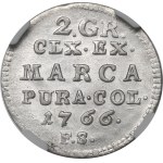 Stanislaus Augustus, 2 groschen 1766 - NGC MS64