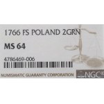 Stanislaus Augustus, 2 groschen 1766 - NGC MS64