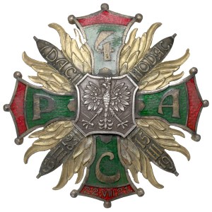 II RP, Officer's badge of the 4th Heavy Artillery Regiment, Lodz - Bobkowicz