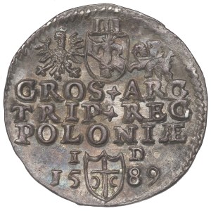 Žigmund III Vasa, Trojak 1589, Olkusz - KRÁSNY