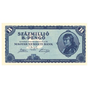 Hungary, 100 million B - Pengo 1946