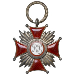 II RP, Strieborný kríž za zásluhy - Knedler strieborný RARE