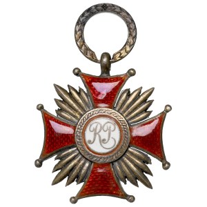 II RP, Zlatý kríž za zásluhy - Knedler striebro RARE