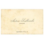 II RP, Business card Kapellmeister of 54th Infantry Regiment Antoni Szałkowski - later 57th Infantry Regiment