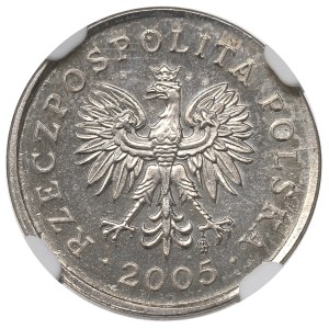 III RP, 2 centesimi 2005 - CAMPIONE di rame-nichel NGC MS64