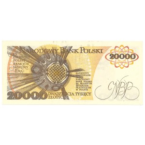 PRL, 20,000 zlotys 1989 B