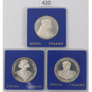 PRL, Zestaw 200-500 złotych 1981-86