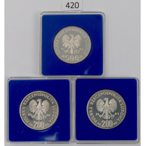 PRL, Zestaw 200-500 złotych 1981-86