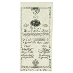 Austria, 5 guldens (Banco-Zettli) 1800