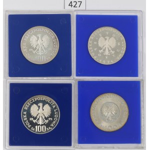 People's Republic of Poland, Set of 100 gold 1973-78 - silver