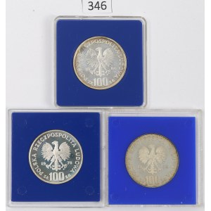 People's Republic of Poland, Set of 100 gold 1975-78 - silver