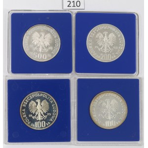 People's Republic of Poland, Set of 100-500 gold 1978-86 - silver