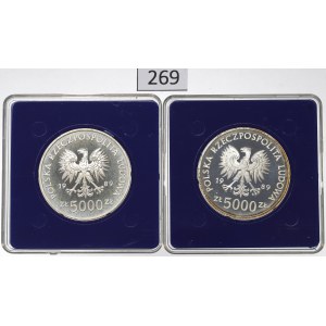 People's Republic of Poland, Set of 5,000 gold 1989 - silver