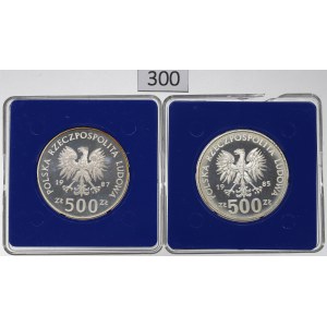 Poľská ľudová republika, sada 500 zlotých 1985-87