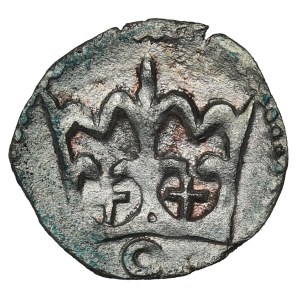 Kazimierz IV Jagiellończyk, denár bez dátumu, Krakov