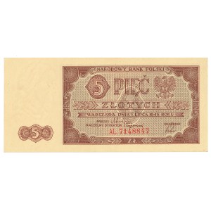 People's Republic of Poland, 5 gold 1948 AL
