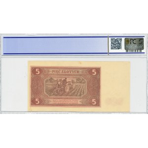 PRL, 5 złoty 1948 BK - PCGS 63