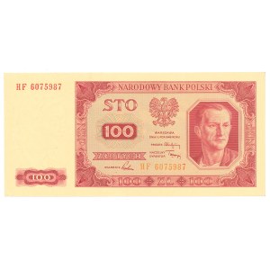 People's Republic of Poland, 100 gold 1948 HF - ribbed paper