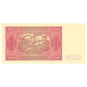 PRL, 100 Zloty 1948 HL - geripptes Papier