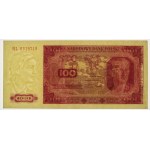 PRL, 100 Zloty 1948 HL - geripptes Papier