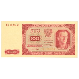 PRL, 100 Zloty 1948 IE - geripptes Papier