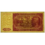 PRL, 100 Zloty 1948 IE - geripptes Papier