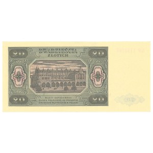 People's Republic of Poland, 20 zloty 1948 GP - ribbed paper