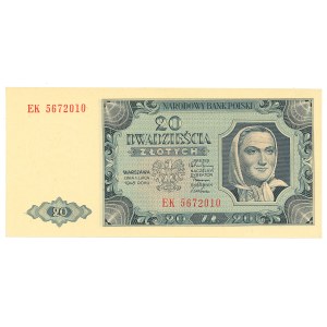 People's Republic of Poland, 20 gold 1948 EK