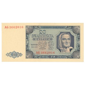 PRL, 20 zloty 1948 AG
