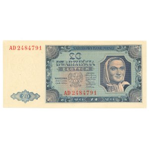 People's Republic of Poland, 20 zloty 1948 AD
