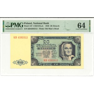 PRL, 20 zloty 1948 KB - PMG 64