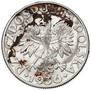 II RP, 5 Zloty 1936 Segelschiff