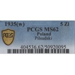 II RP, 5 Zloty 1935 Piłsudski - PCGS MS62