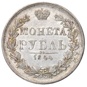 Poland under Russia, Nicholas I, Rouble 1844 MW, Warsaw
