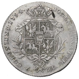 Poniatowski, 6zlotý tolar 1794