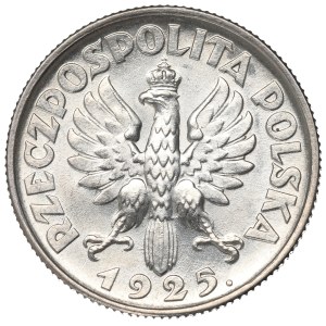 II RP, 1 Zloty 1925 (mit Punkt), London Frau und Ohren