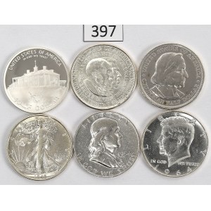 États-Unis, collection de pièces de 1/2 dollar
