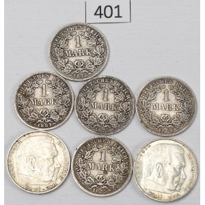 Germany, Set of 1-2 marks 1874-1939