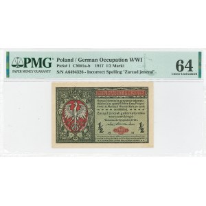 GG, 1/2 Polish mark 1916 General - PMG 64