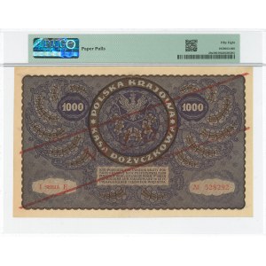 II RP, 1000 marek polskich 1919 I Serja E WZÓR PMG 58
