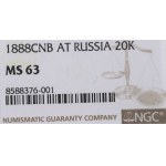 Russia, Alexander III, 20 kopecks 1888 - NGC MS63