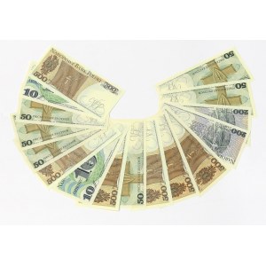 PRL, 10-500 PLN - set of 16 pcs.