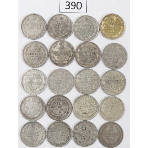 Russia, Nicola II, Set di 10 copechi 1898-1915