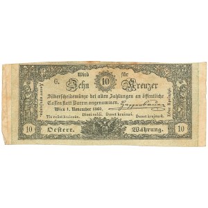 Austria 10 kreuzer 1860
