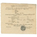 Duchy of Warsaw, tax receipt (contribution) 1814